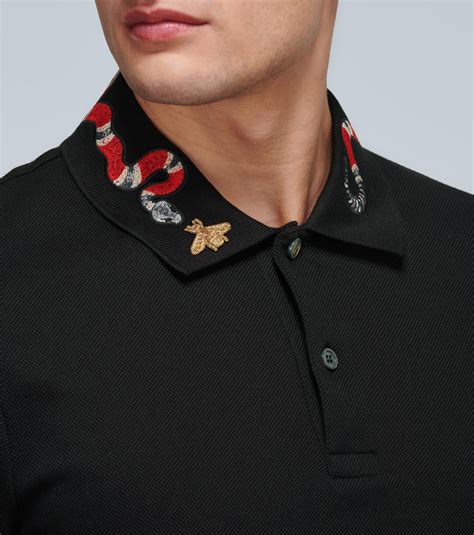 gucci polo shirt snake collar|gucci polo shirt snake.